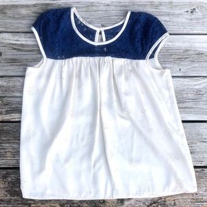 SOLD—Floral Lace Babydoll Blouse